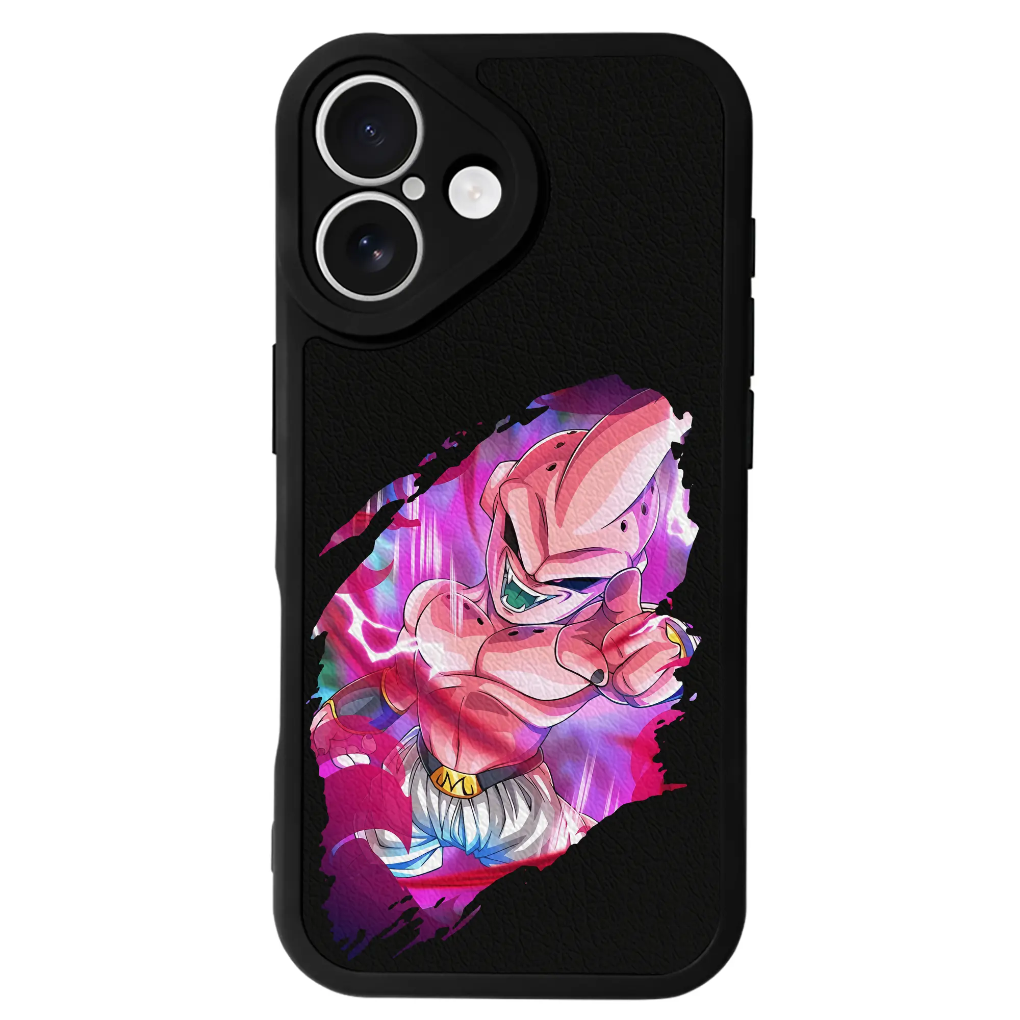 ドラゴンボール グッズ まじん ブウ - IPhone 16シリーズ対応 ・ シリコンスマホケース ・ レザー調 ・ 高精度フィット ・ 耐衝撃 ・ ワイヤレス充電対応 ・ 精密カット